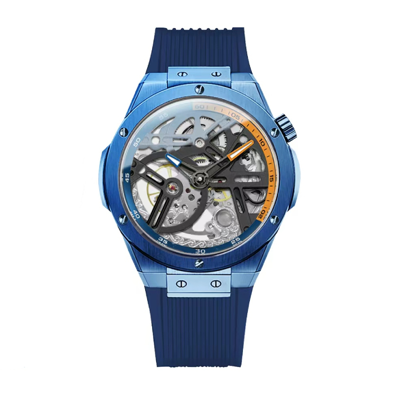 Hublot Style Automatic Mechanical Watch Rubber Strap